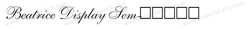 Beatrice Display Sem字体转换